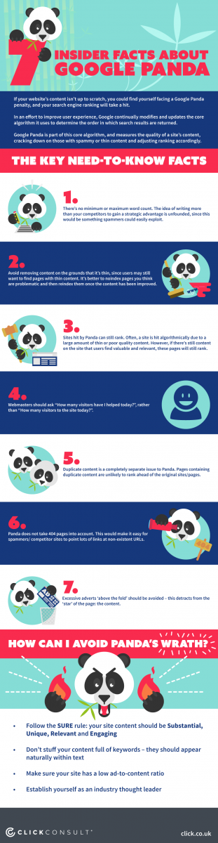 7 insider facts about Google Panda infographic