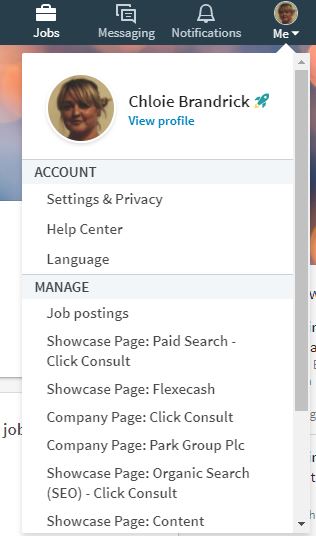 linkedin notifications setttings pages you manage