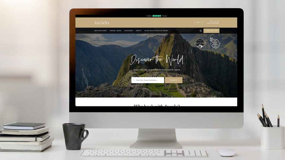 Jacada Travel Website Mock up