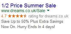 PPC ads for beds sales ending soon
