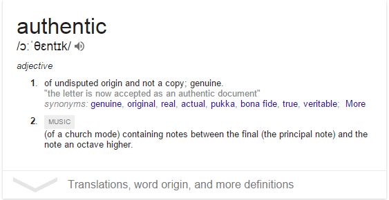 authentic definition