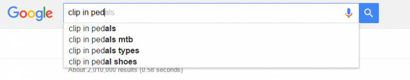 Google Search Clip In Pedals