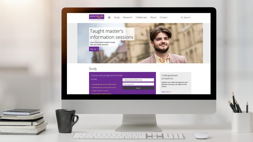 University of Manchester Website Mockup