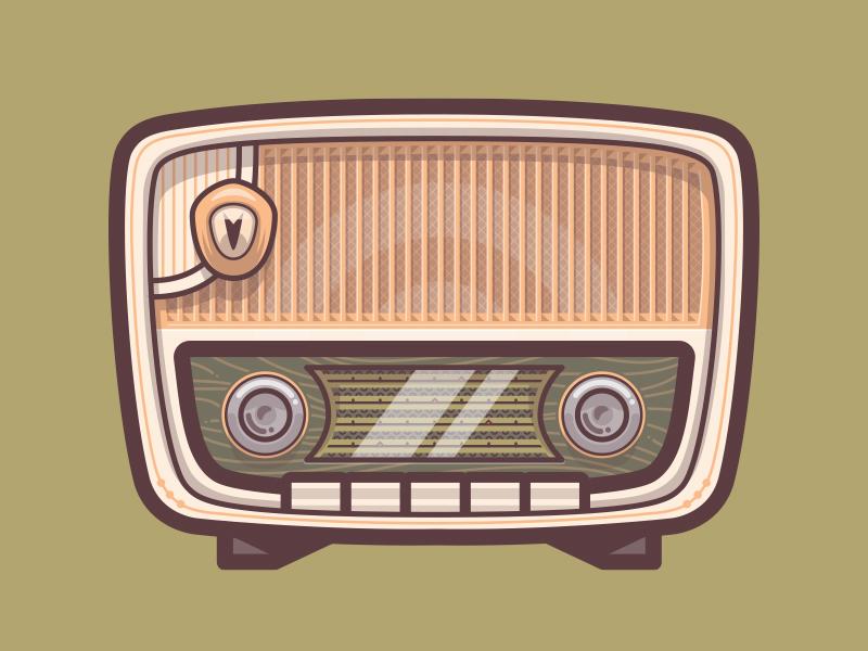 Old timey radio image