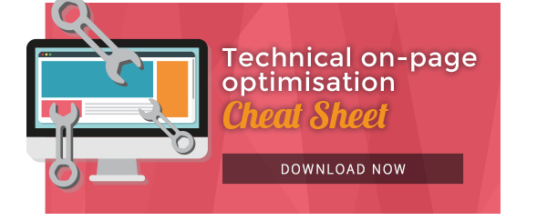 technical on-page optimisation cheat sheet