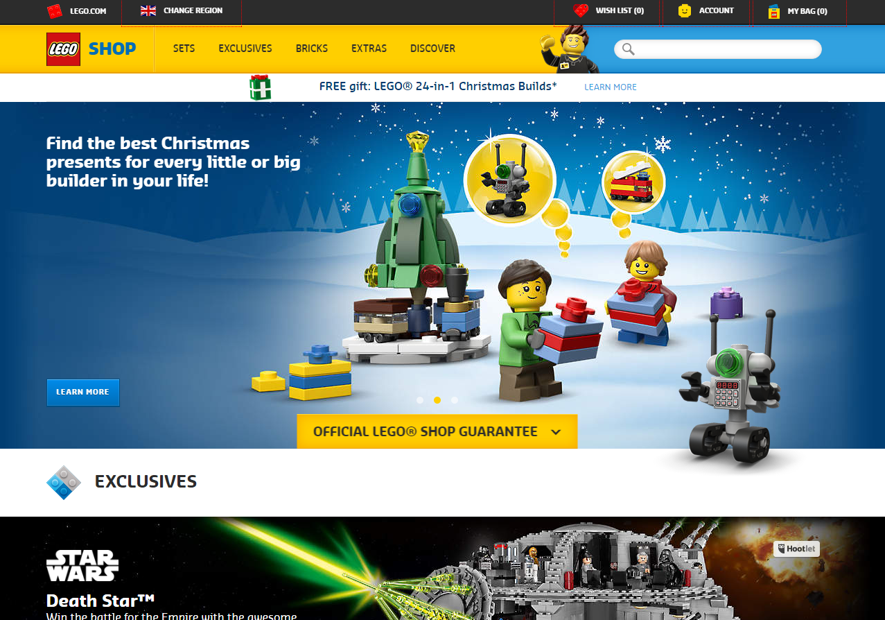 lego search PPC landing page