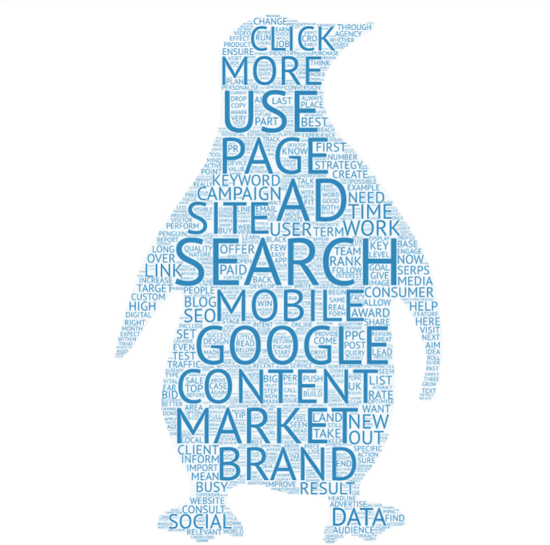 2016 word cloud penguin