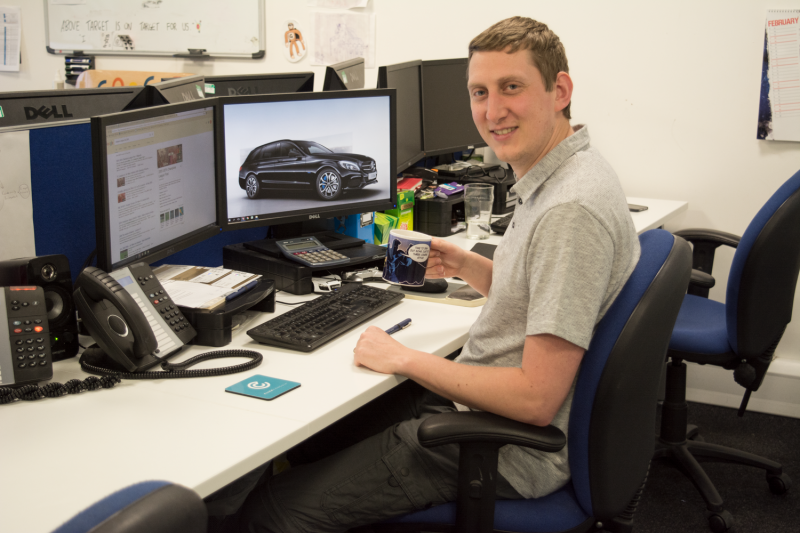 alan at desk