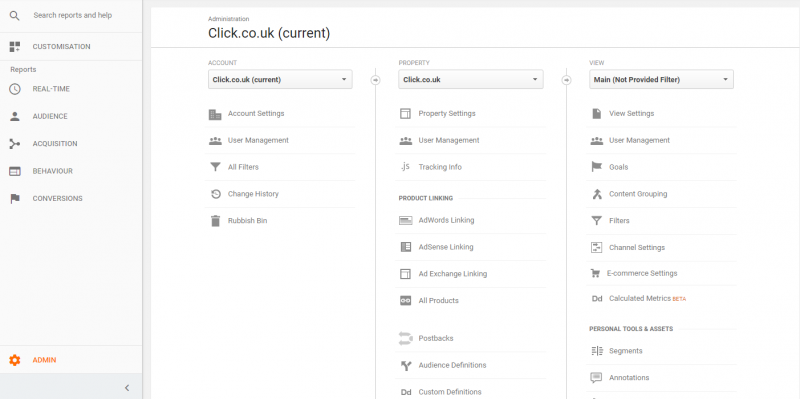 google analytics where to find goals