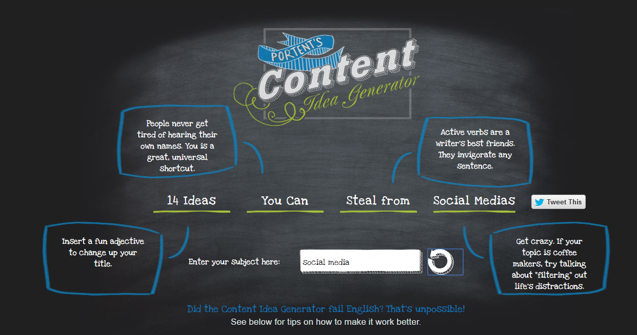 Portent Content Idea Generator