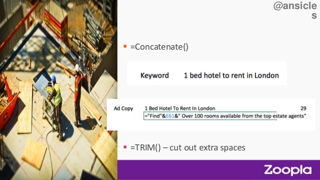 Zoopla Benchmark talk TRIM formula image