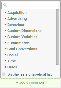 custom report dimensions