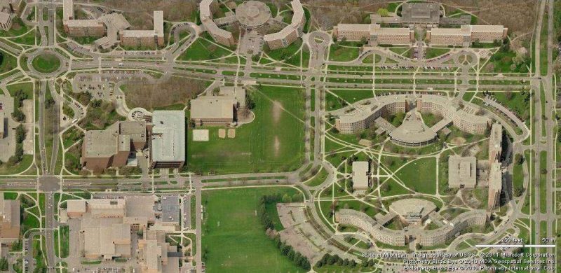 Desire paths at Michigan University