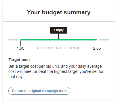 your budget summary