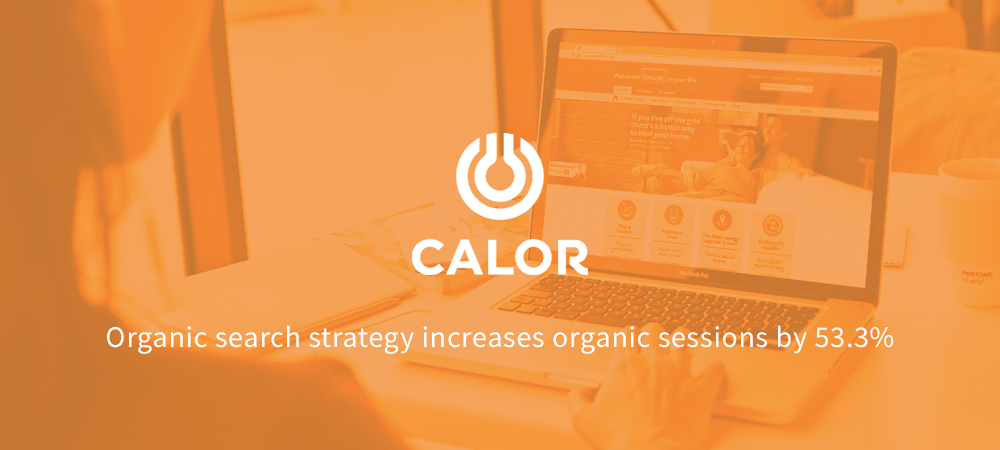 calor SITE DISPLAYED ON LAPTOP