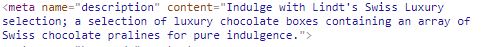 lindts meta description