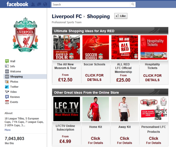 liverpool fc facebook shop