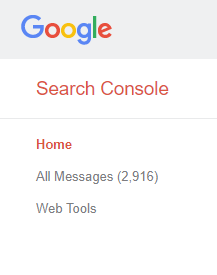 search console home screen