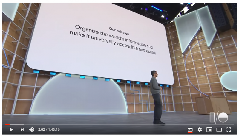 Mission Statement Google I/O 19