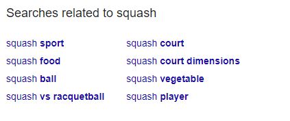 squash search related