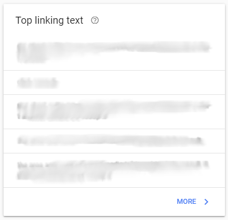 Top linking text