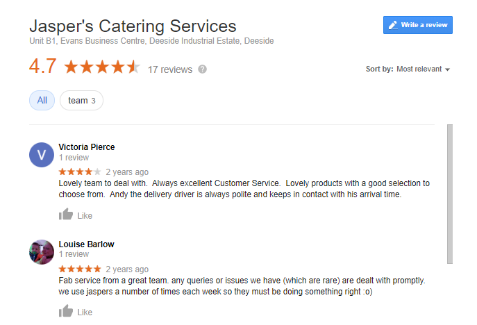 jaspers google reviews
