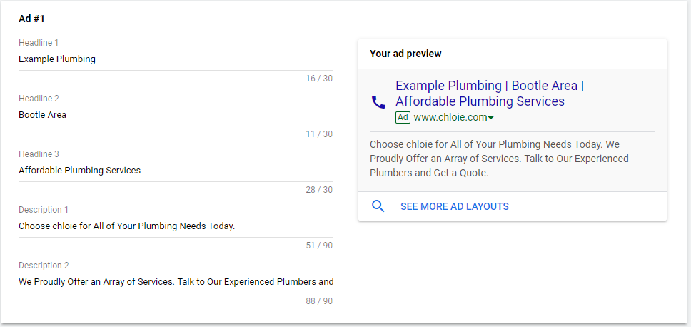 google ads - create your ad