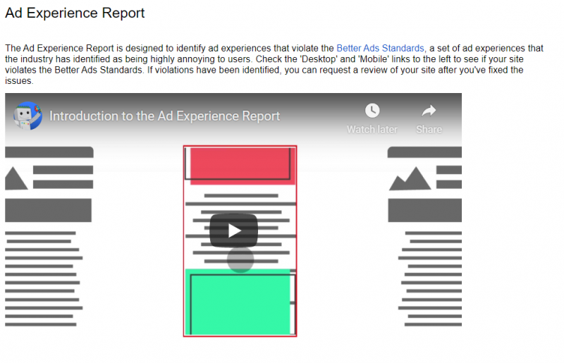 ad experience report