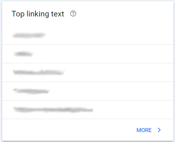 Top linking text google search console