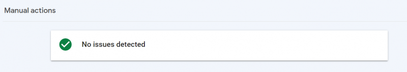 manual actions report google search console