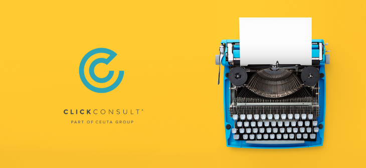 click logo and typewriter
