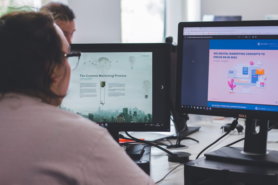 our email marketers prepare the content for an email campaign