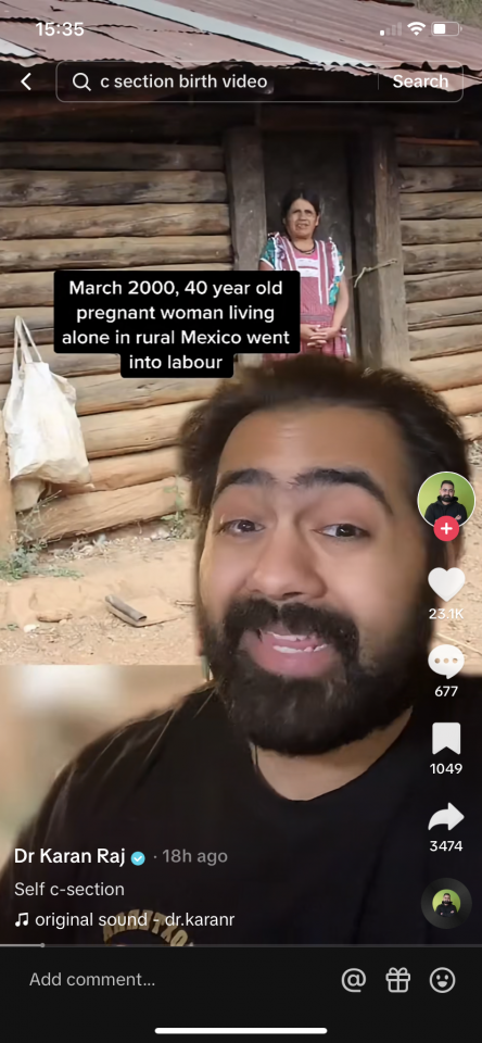 Screenshot showcasing an example of of @dr.karanr TikTok's, as an example of influencer marketing in the health & wellness industry